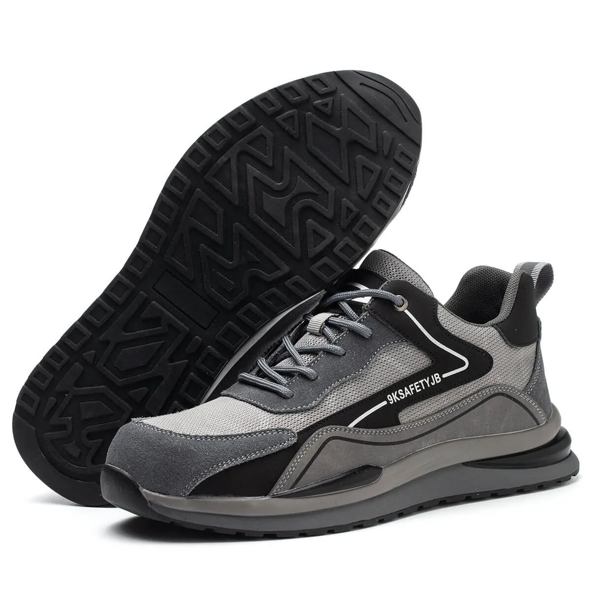 Steel Toe Shoes for Men and Women Lightweight Comfortable Work Safety Puncture Shoes Slip Proof Resistant Indestructible Sneakers Construction Work Utility Shoes