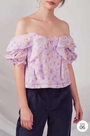 Suzy Floral Top (Purple)