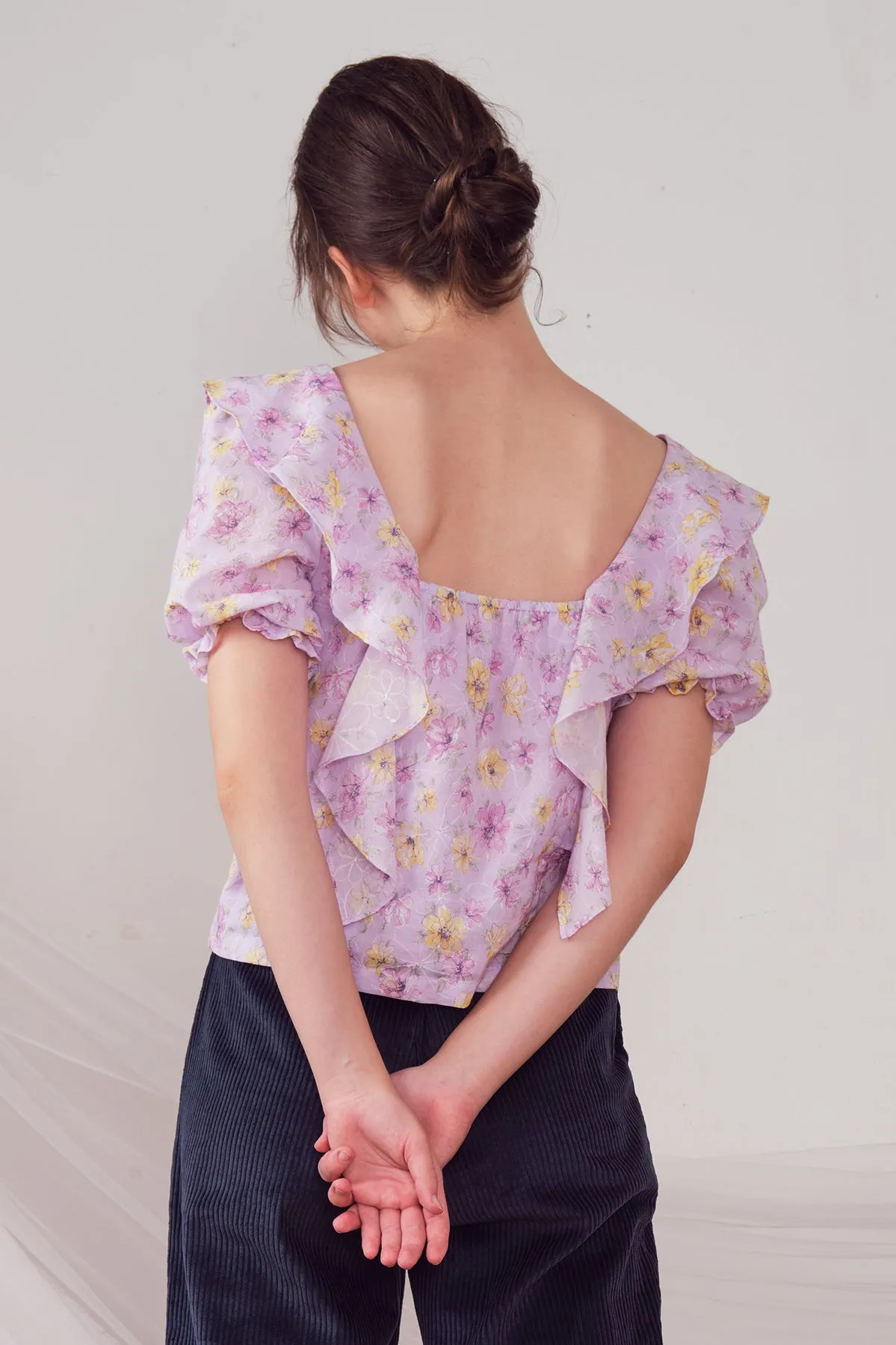 Suzy Floral Top (Purple)