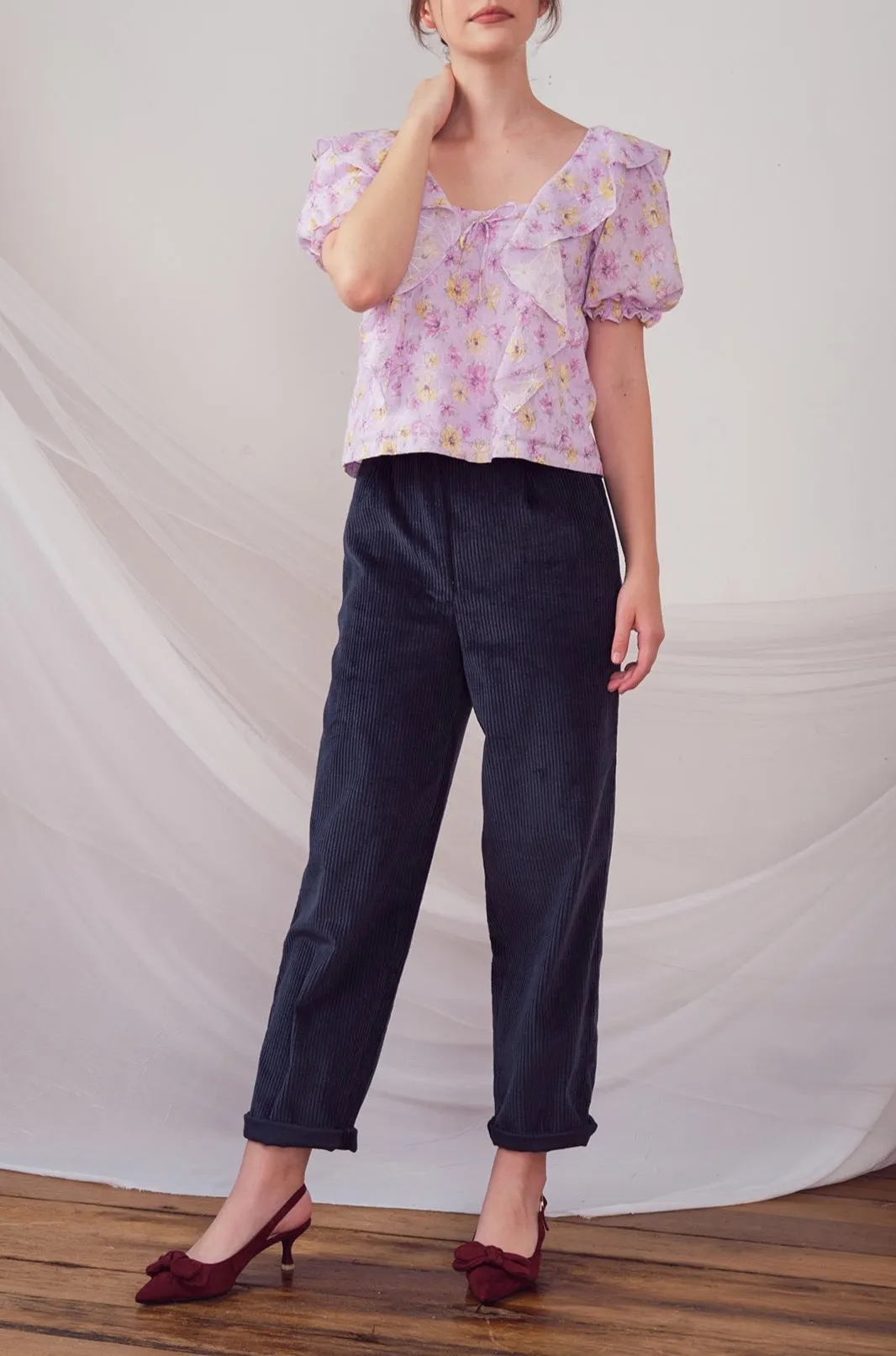 Suzy Floral Top (Purple)