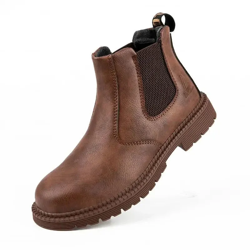 Waterproof Work Boots - Steel Toe Leather Shoes for Men