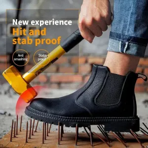Waterproof Work Boots - Steel Toe Leather Shoes for Men