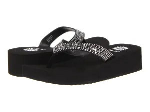 Yellow Box Africa Slip On Wedge Flip Flop Black